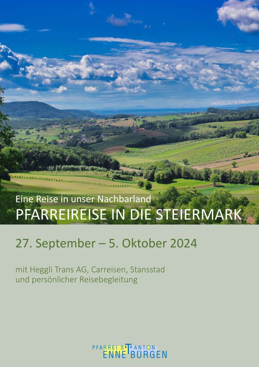 programm pfarreireise steiermark 2024 titelseite