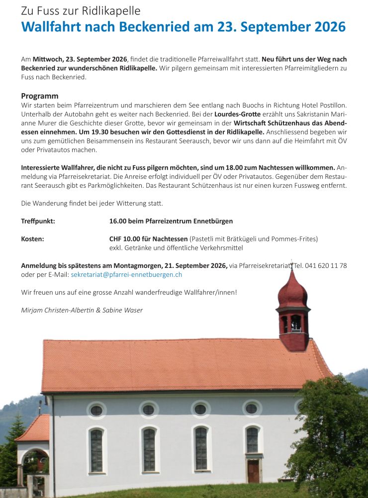 Wallfahrt nach Beckenried